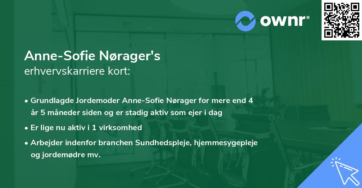 Anne-Sofie Nørager's erhvervskarriere kort
