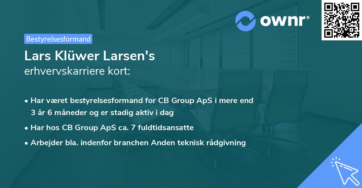 Lars Klüwer Larsen's erhvervskarriere kort