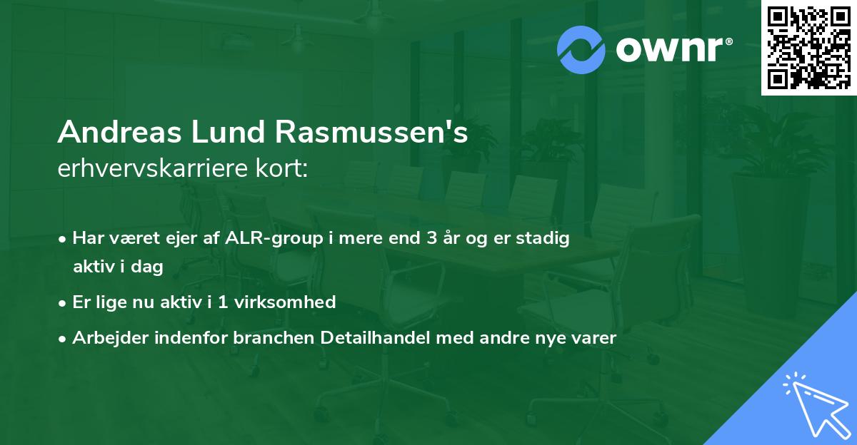 Andreas Lund Rasmussen's erhvervskarriere kort