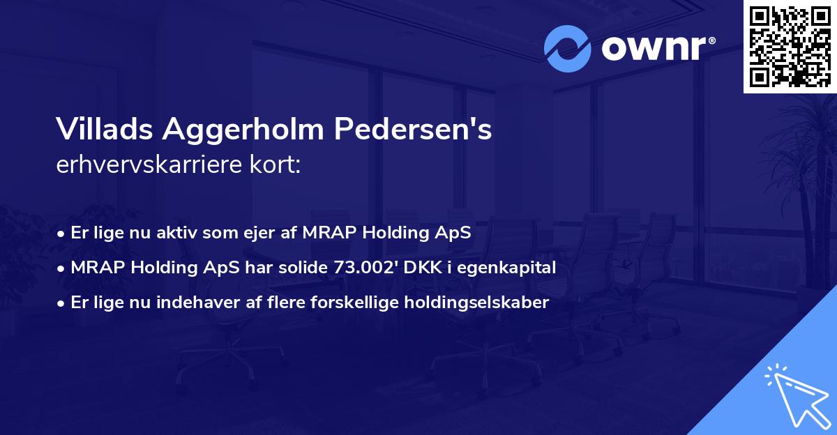 Villads Aggerholm Pedersen's erhvervskarriere kort