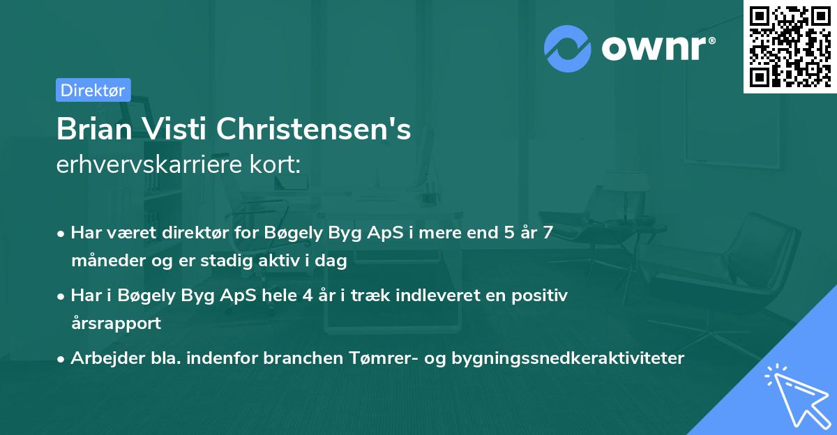 Brian Visti Christensen's erhvervskarriere kort