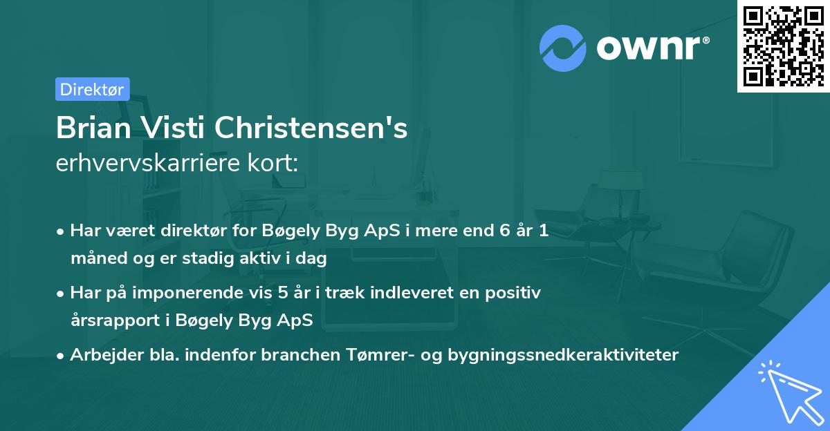 Brian Visti Christensen's erhvervskarriere kort