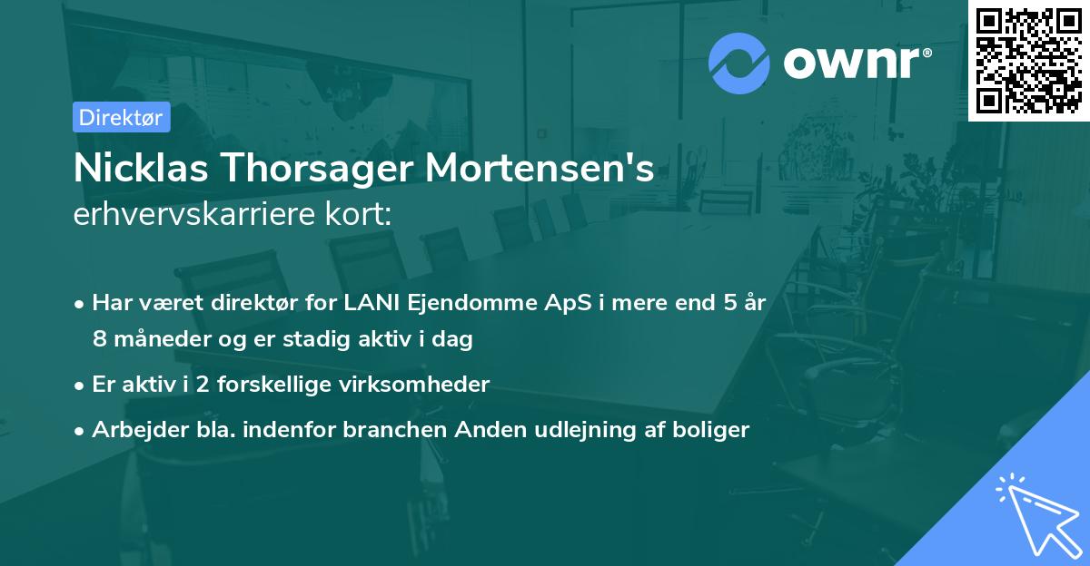 Nicklas Thorsager Mortensen's erhvervskarriere kort
