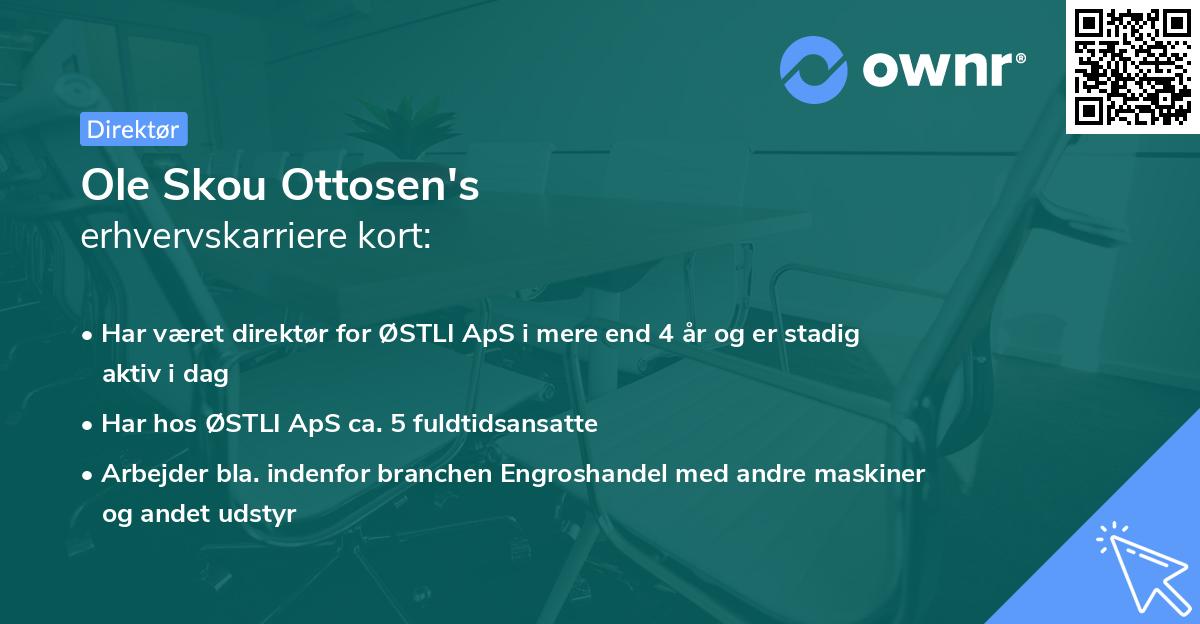 Ole Skou Ottosen's erhvervskarriere kort