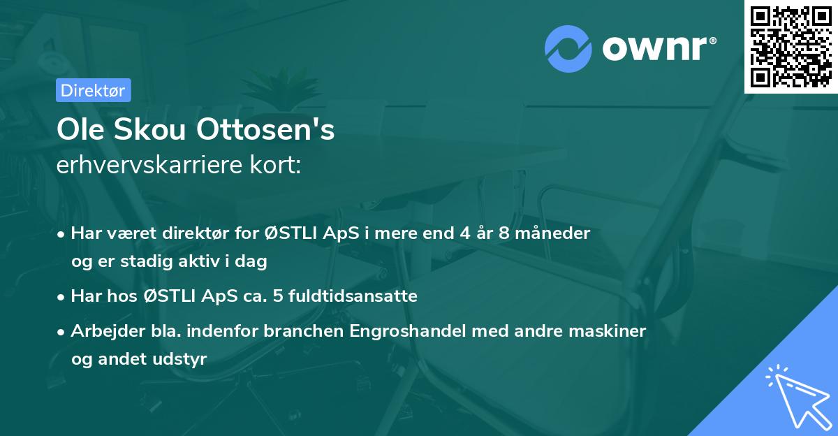 Ole Skou Ottosen's erhvervskarriere kort