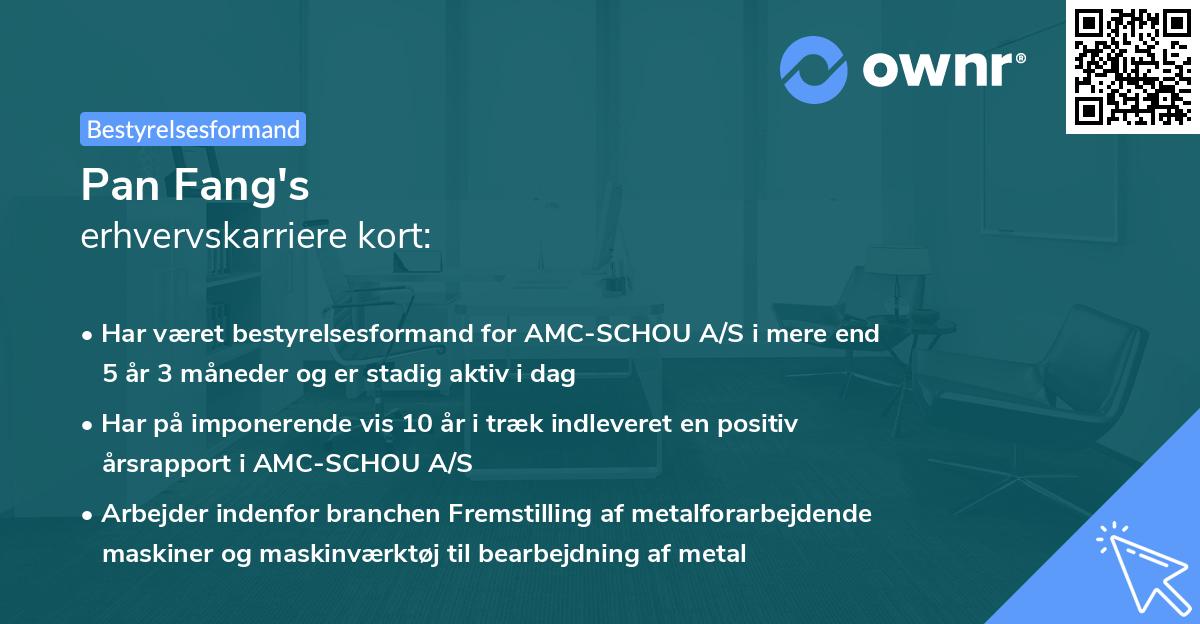 Pan Fang's erhvervskarriere kort