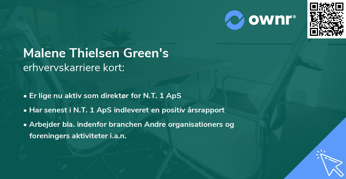 Malene Thielsen Green's erhvervskarriere kort