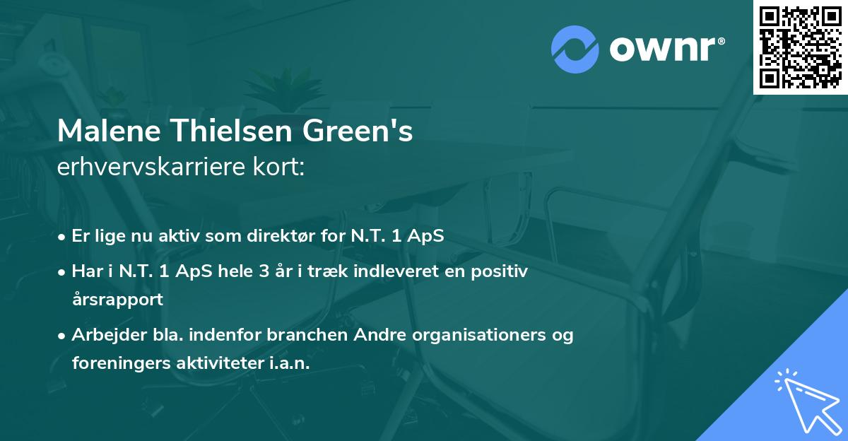 Malene Thielsen Green's erhvervskarriere kort