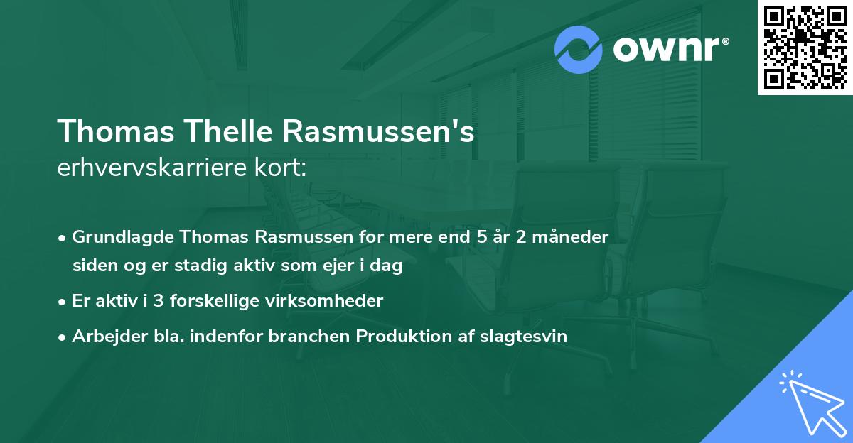 Thomas Thelle Rasmussen's erhvervskarriere kort