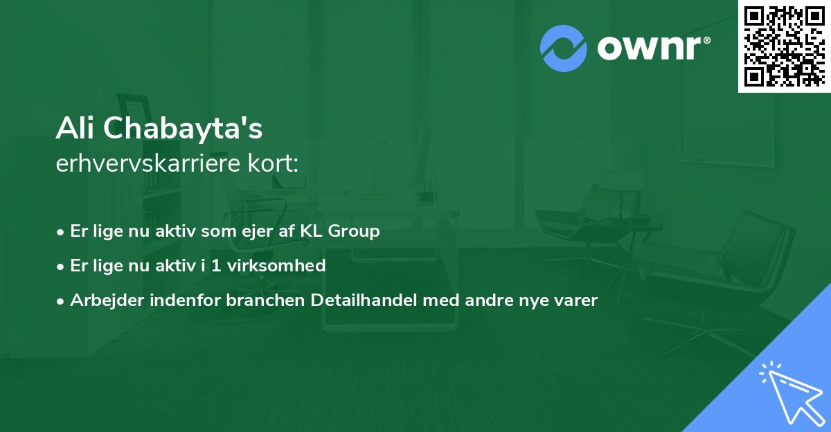 Ali Chabayta's erhvervskarriere kort