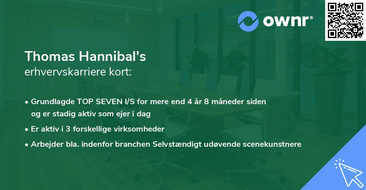 Thomas Hannibal's erhvervskarriere kort