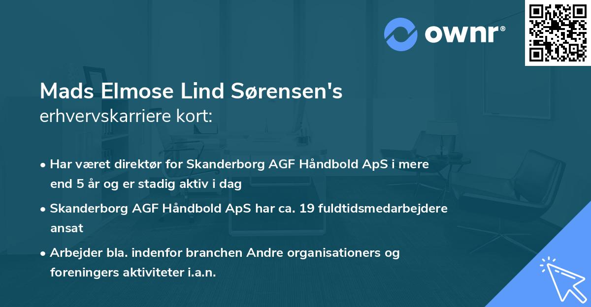 Mads Elmose Lind Sørensen's erhvervskarriere kort