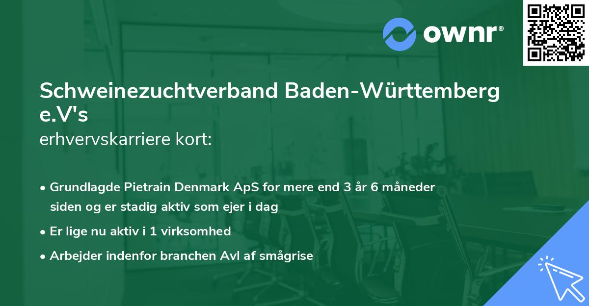 Schweinezuchtverband Baden-Württemberg e.V's erhvervskarriere kort