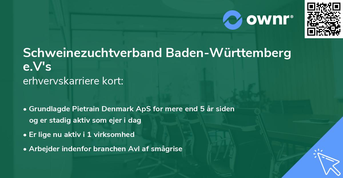Schweinezuchtverband Baden-Württemberg e.V's erhvervskarriere kort