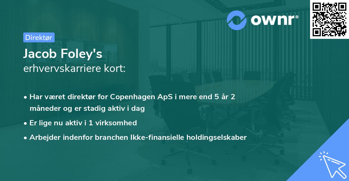 Jacob Foley's erhvervskarriere kort
