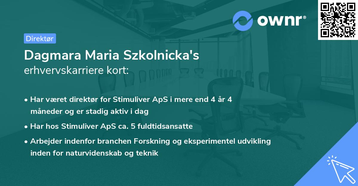 Dagmara Maria Szkolnicka's erhvervskarriere kort