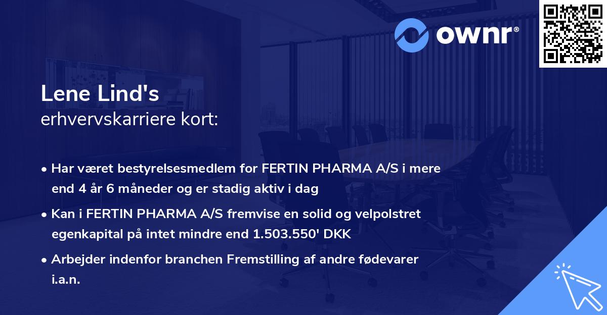 Lene Lind's erhvervskarriere kort