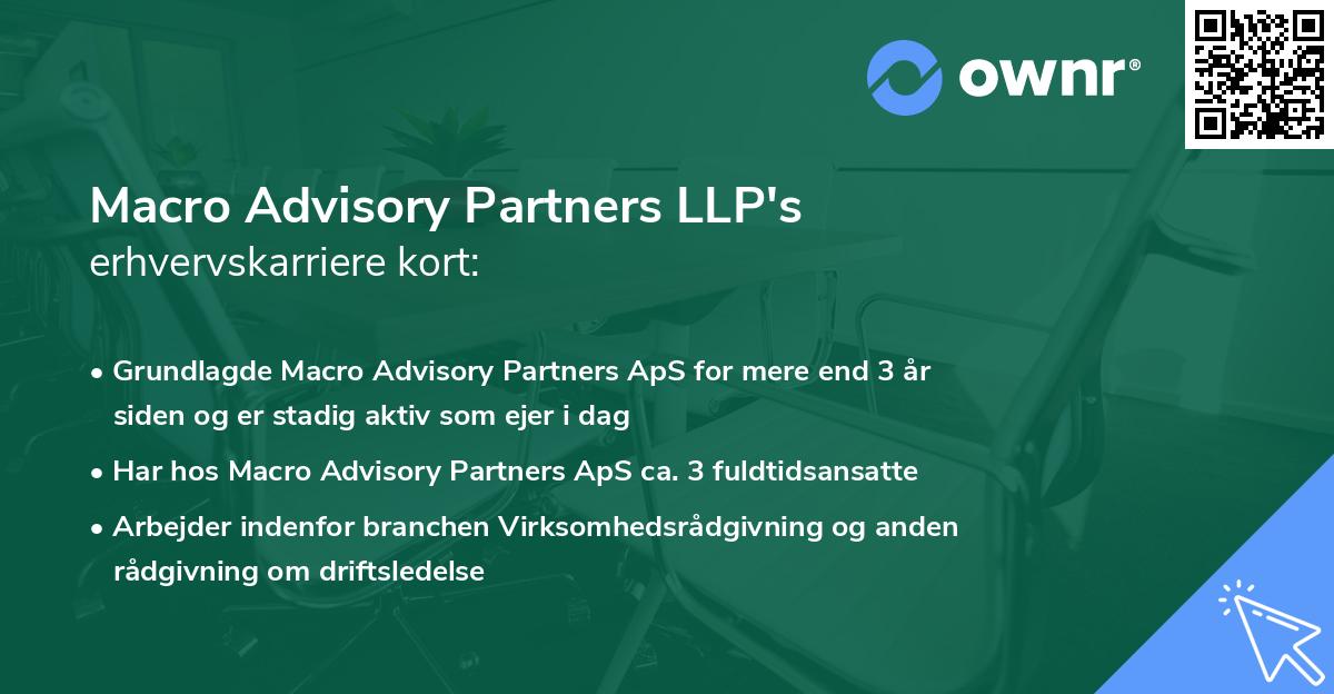 Macro Advisory Partners LLP's erhvervskarriere kort