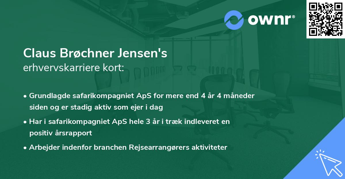 Claus Brøchner Jensen's erhvervskarriere kort