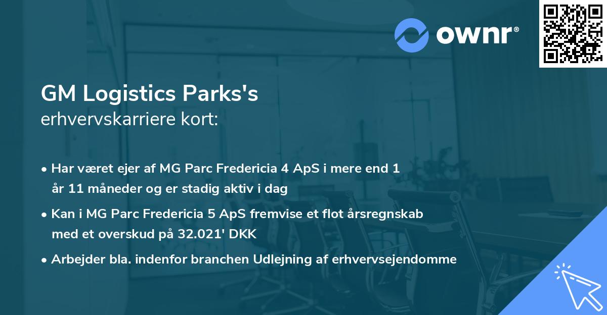 GM Logistics Parks's erhvervskarriere kort