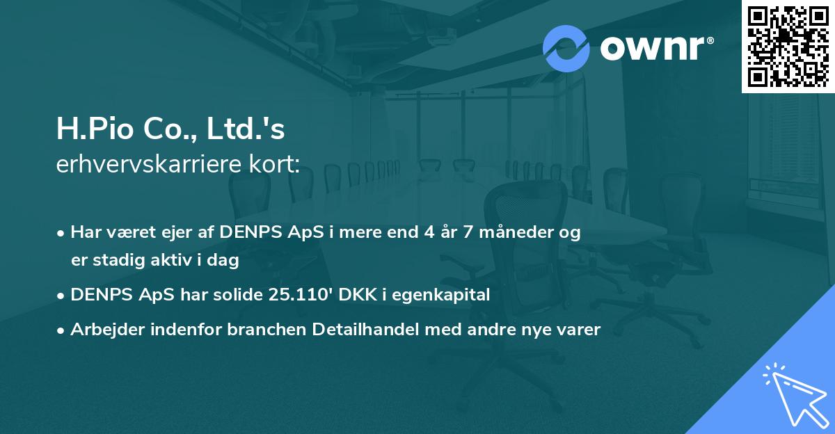 H.Pio Co., Ltd.'s erhvervskarriere kort