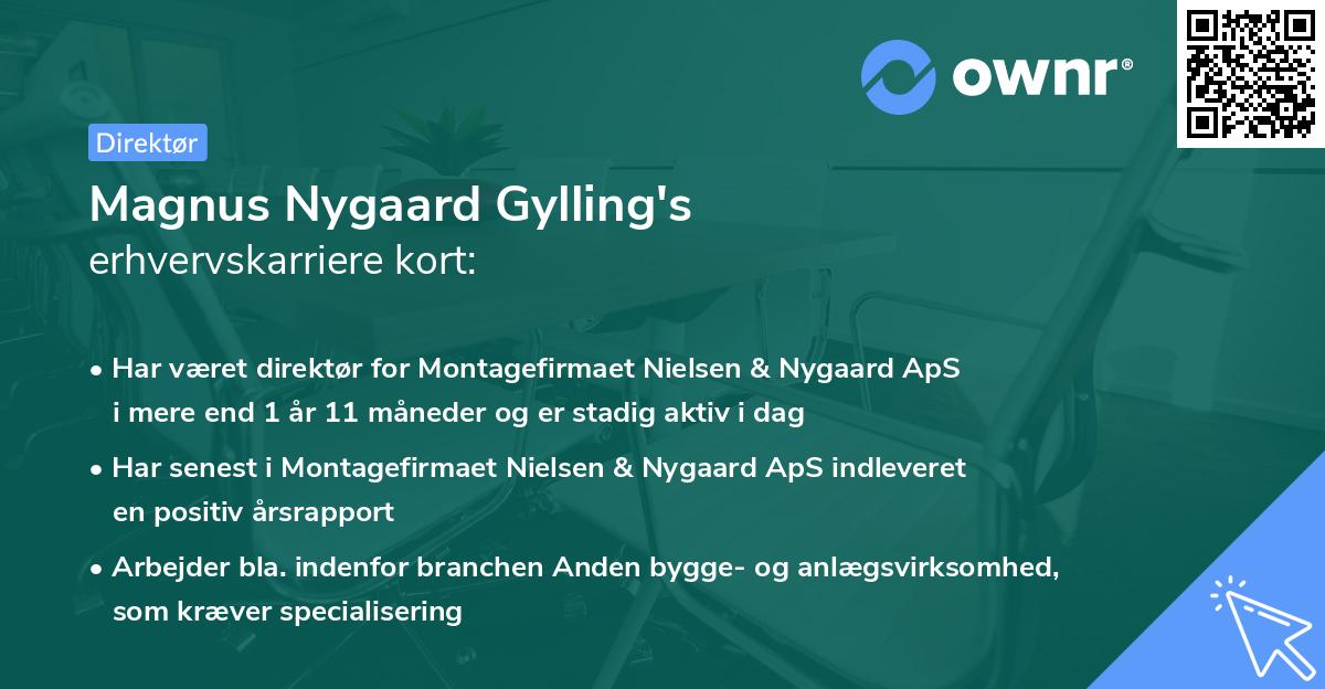 Magnus Nygaard Gylling's erhvervskarriere kort