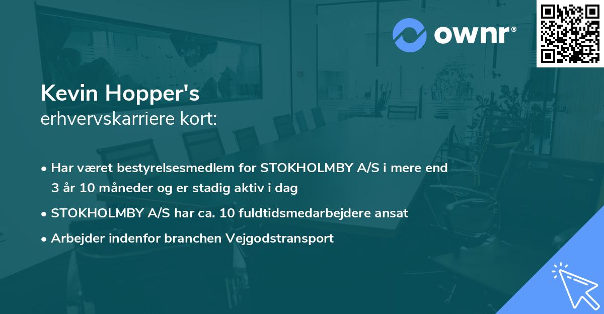 Kevin Hopper's erhvervskarriere kort