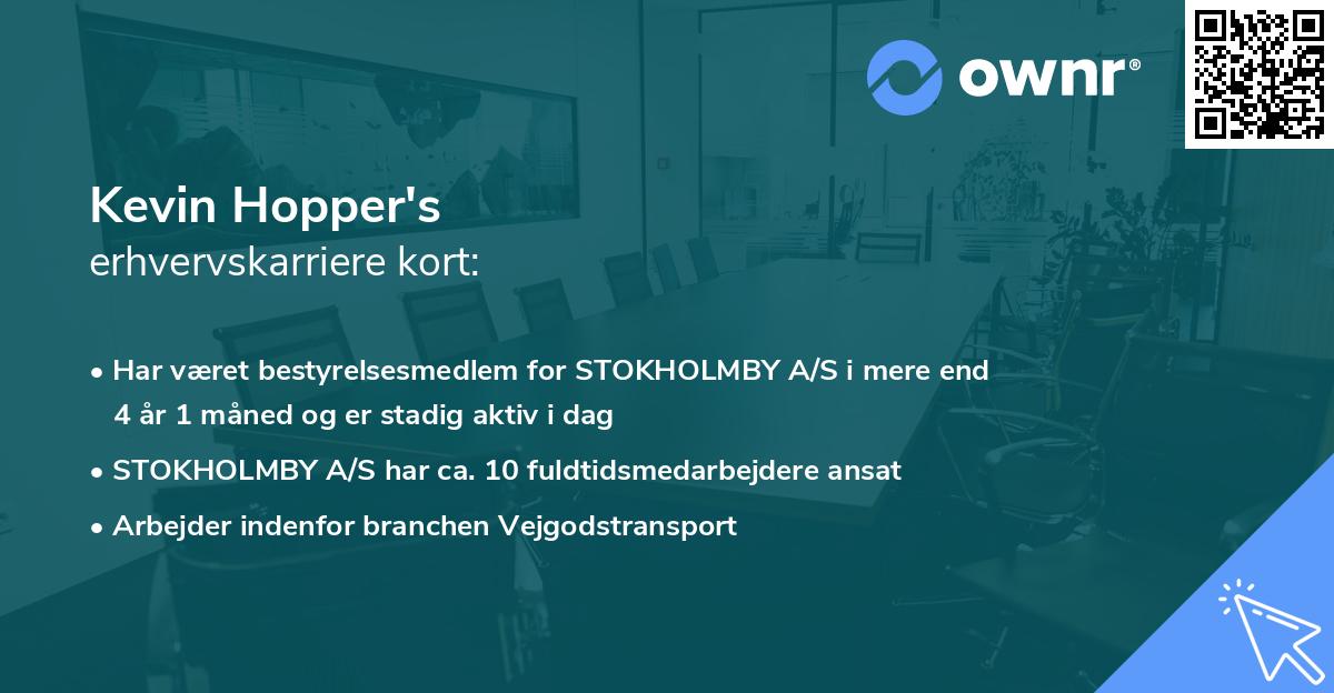 Kevin Hopper's erhvervskarriere kort