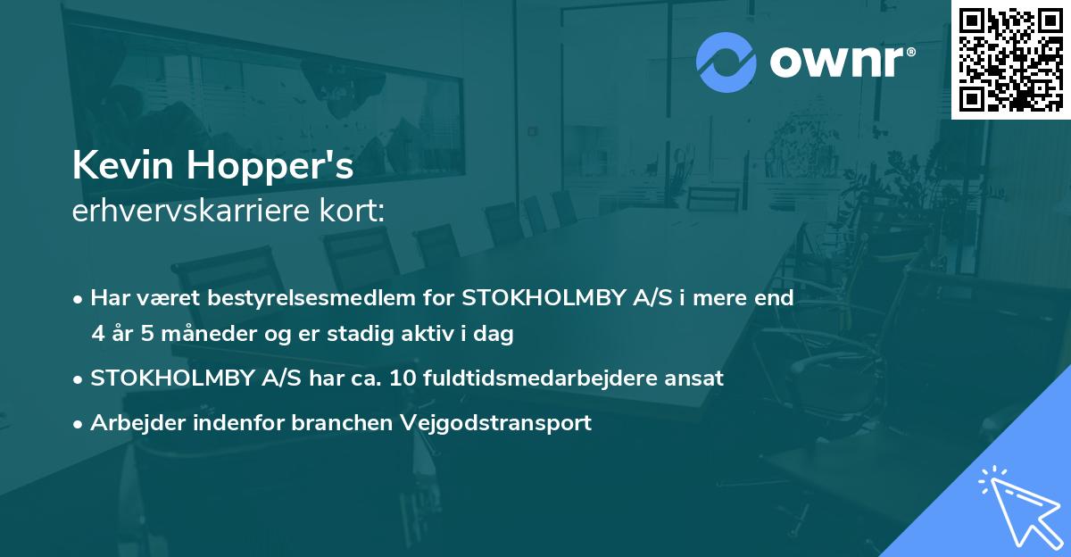 Kevin Hopper's erhvervskarriere kort