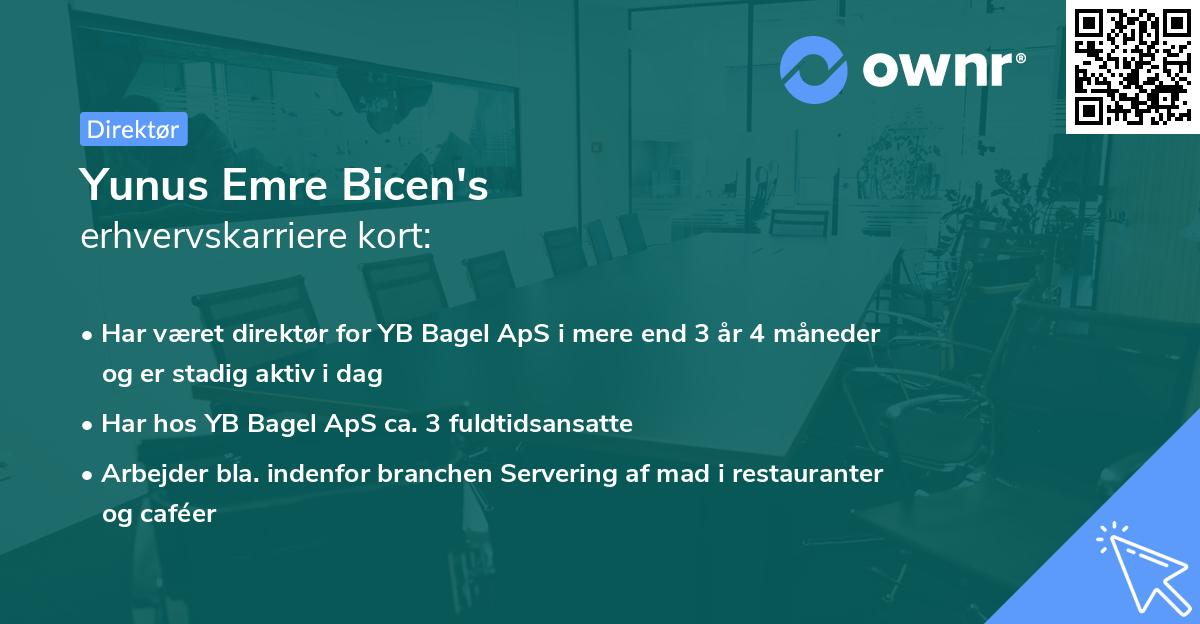 Yunus Emre Bicen's erhvervskarriere kort