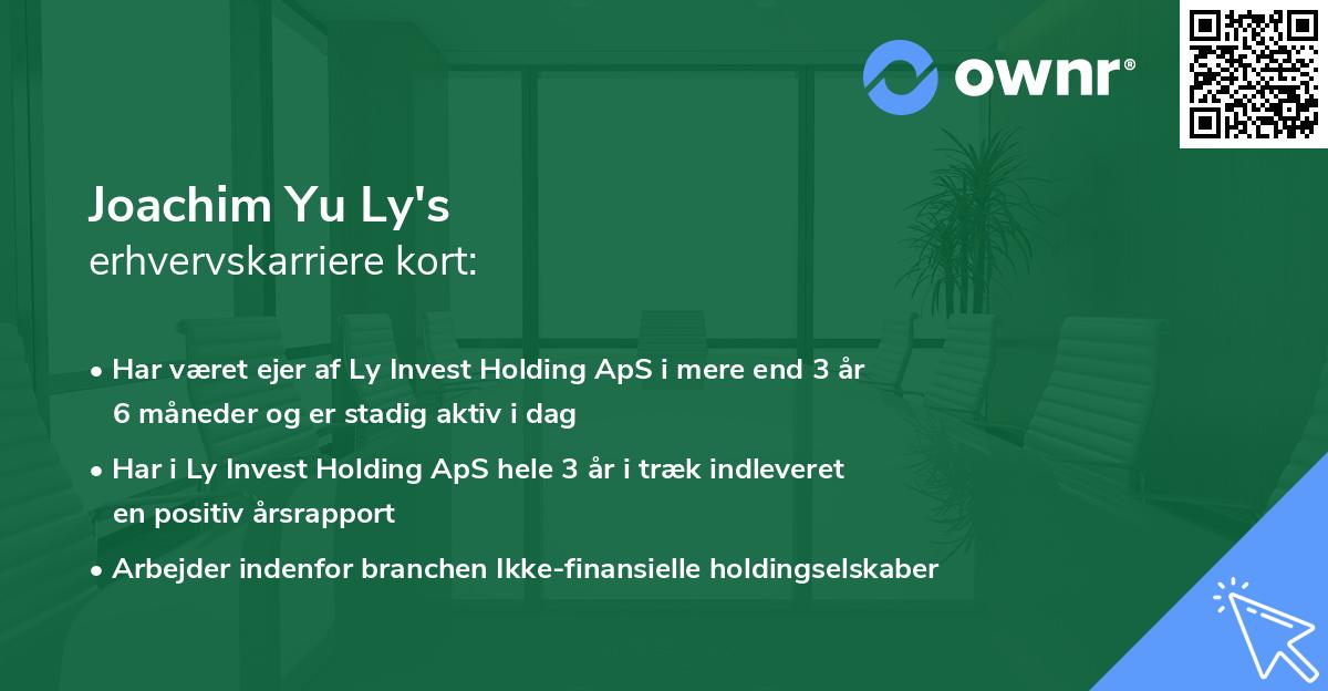 Joachim Yu Ly's erhvervskarriere kort