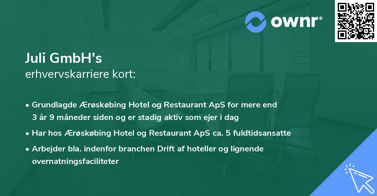 Juli GmbH's erhvervskarriere kort