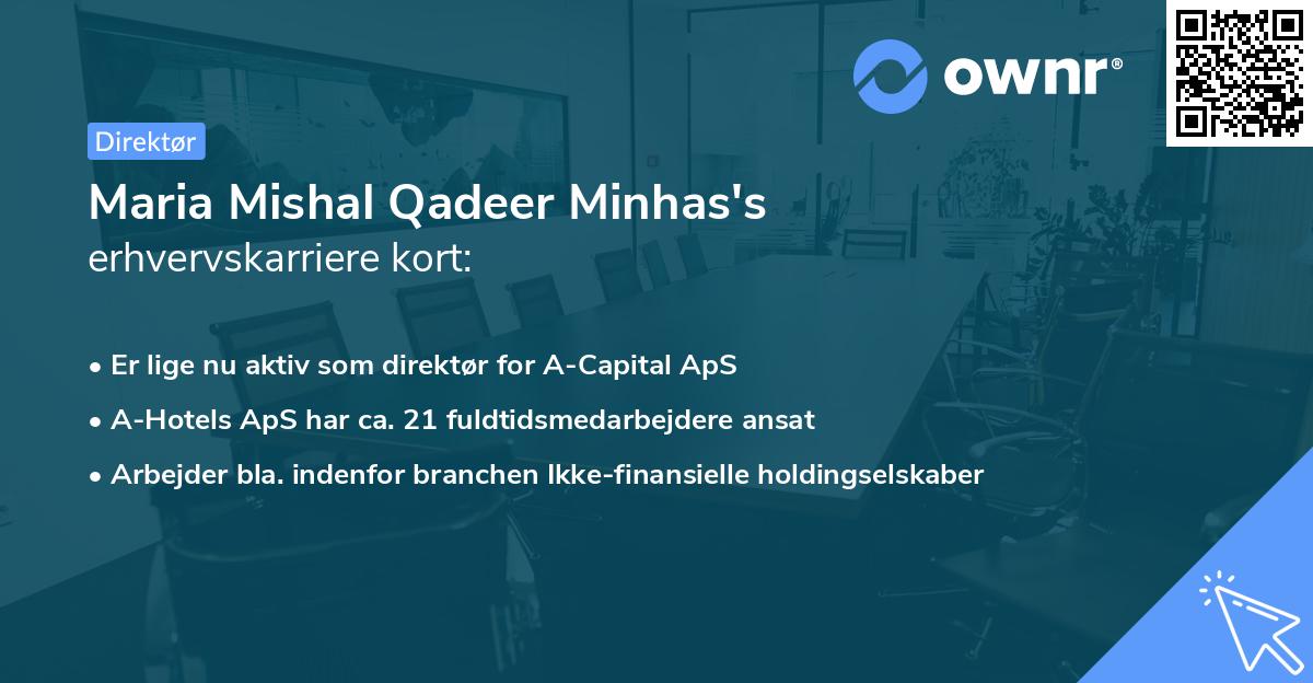 Maria Mishal Qadeer Minhas's erhvervskarriere kort