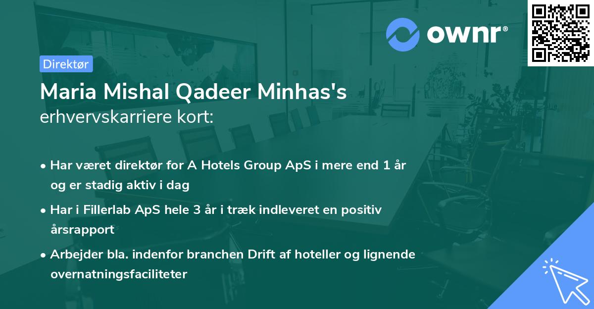 Maria Mishal Qadeer Minhas's erhvervskarriere kort