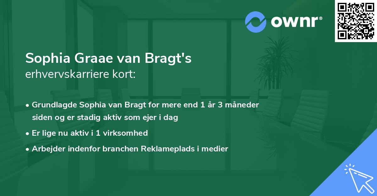 Sophia Graae van Bragt's erhvervskarriere kort