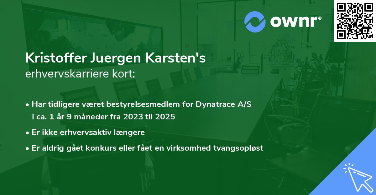 Kristoffer Juergen Karsten's erhvervskarriere kort