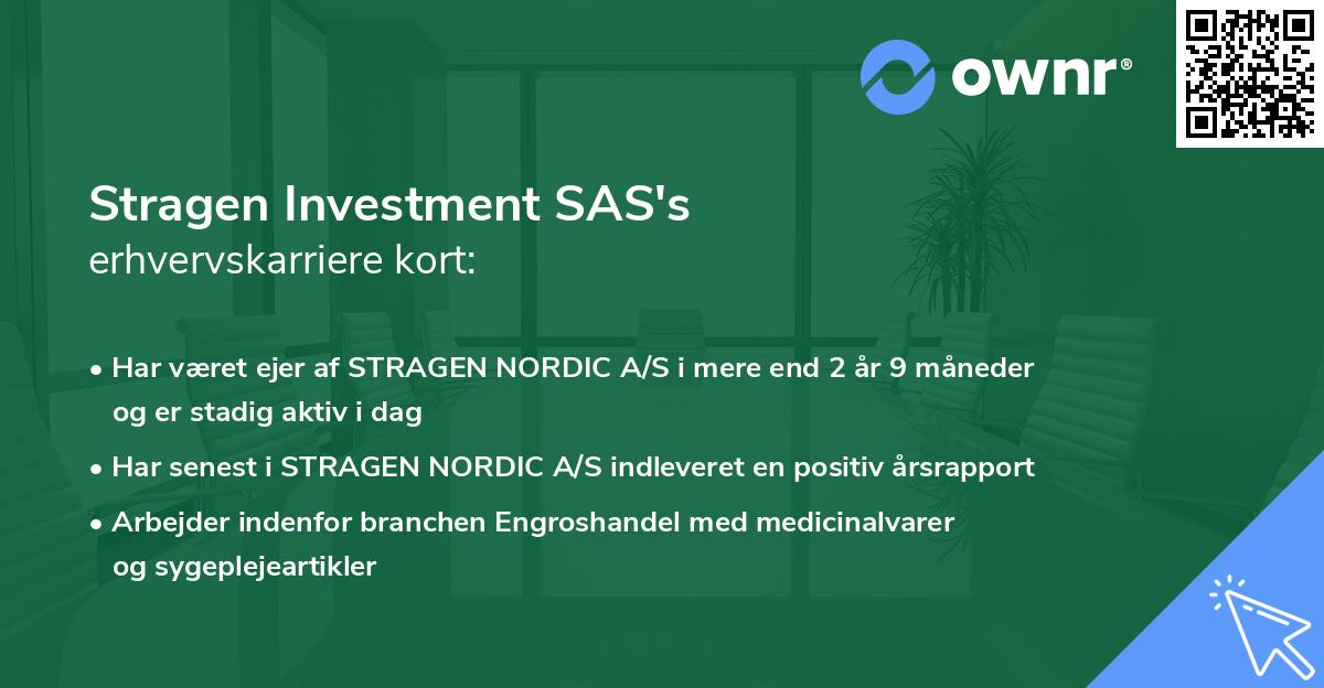 Stragen Investment SAS's erhvervskarriere kort
