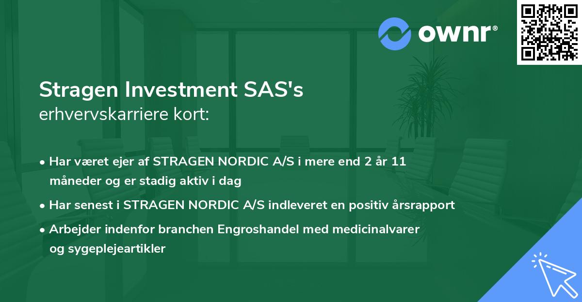 Stragen Investment SAS's erhvervskarriere kort
