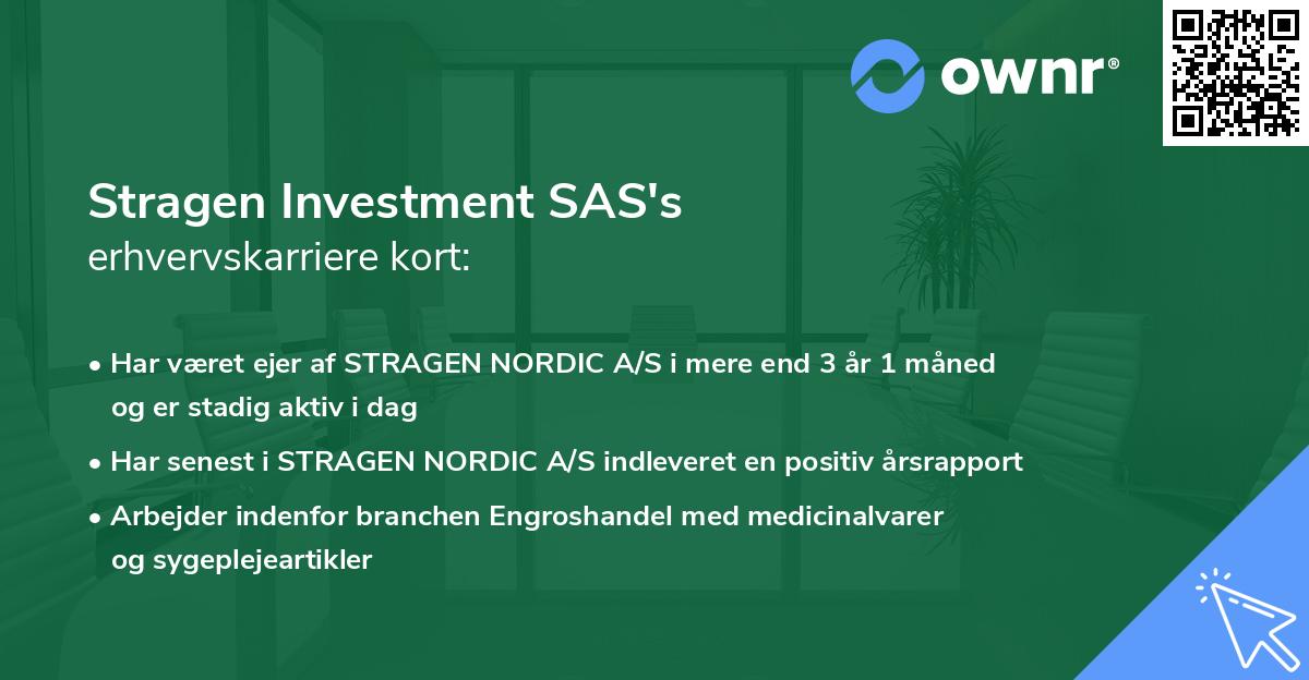 Stragen Investment SAS's erhvervskarriere kort