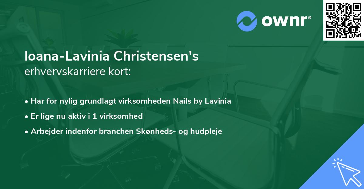 Ioana-Lavinia Christensen's erhvervskarriere kort