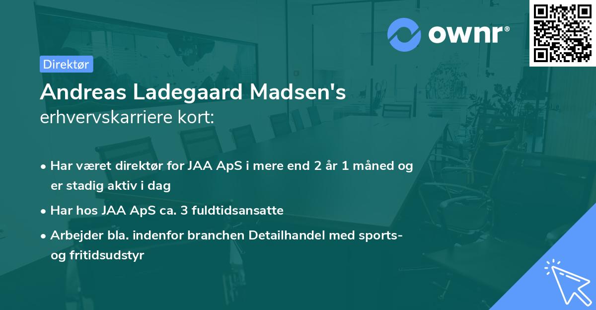 Andreas Ladegaard Madsen's erhvervskarriere kort