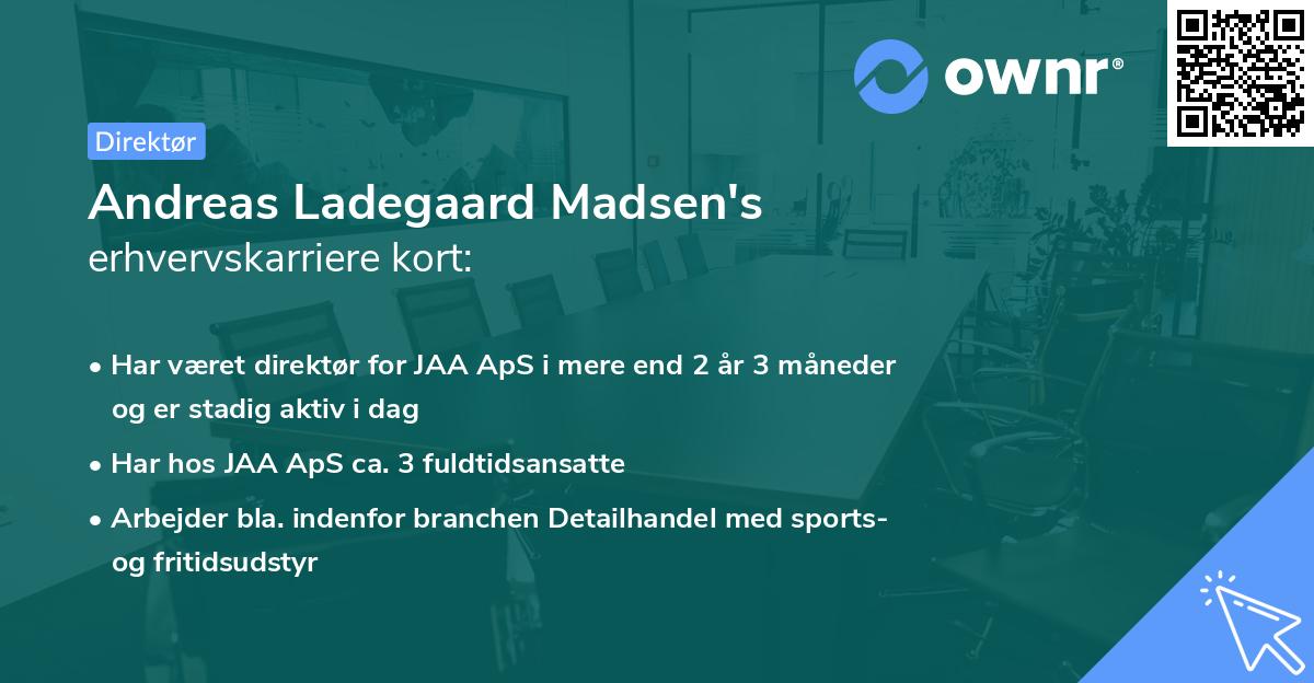 Andreas Ladegaard Madsen's erhvervskarriere kort
