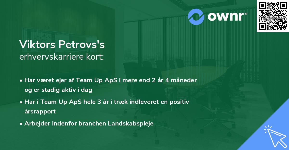 Viktors Petrovs's erhvervskarriere kort