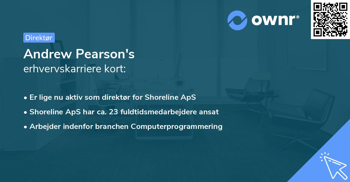 Andrew Pearson's erhvervskarriere kort