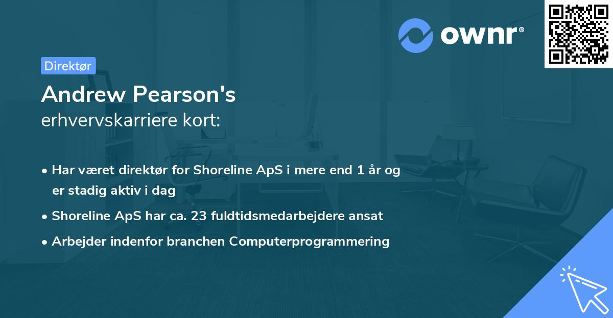 Andrew Pearson's erhvervskarriere kort