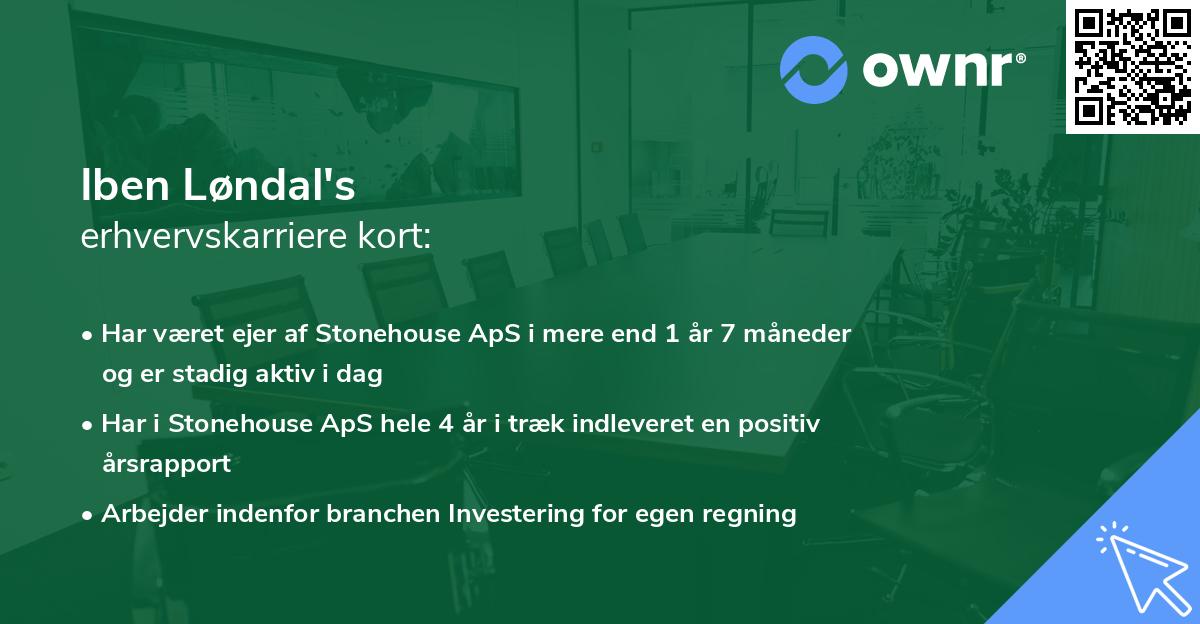 Iben Løndal's erhvervskarriere kort