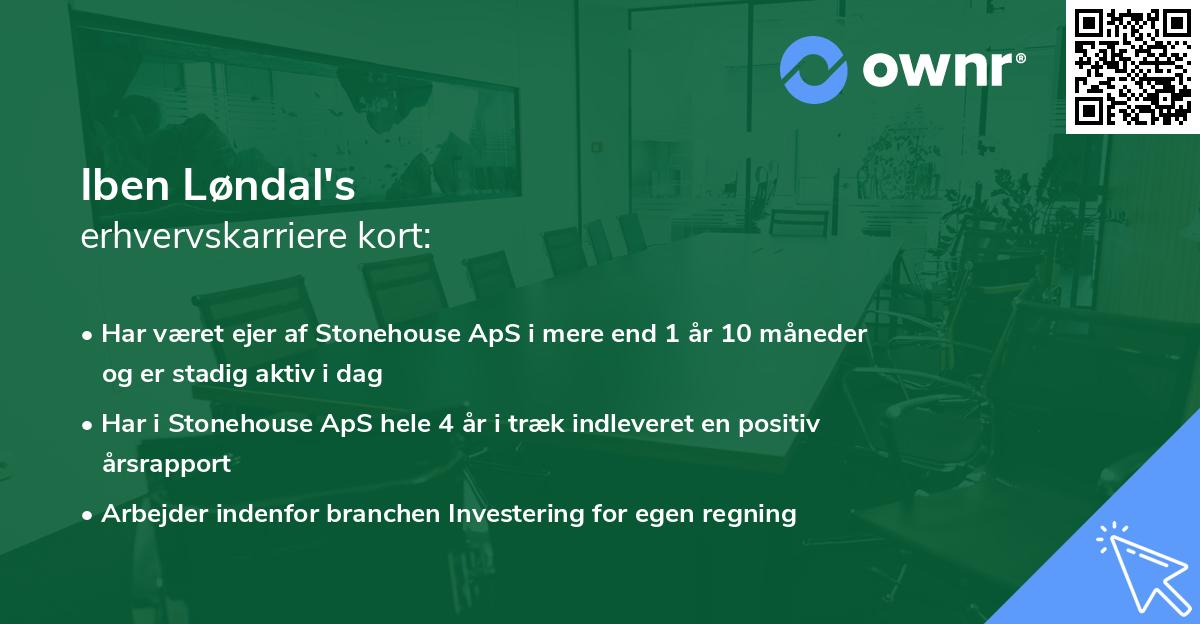 Iben Løndal's erhvervskarriere kort
