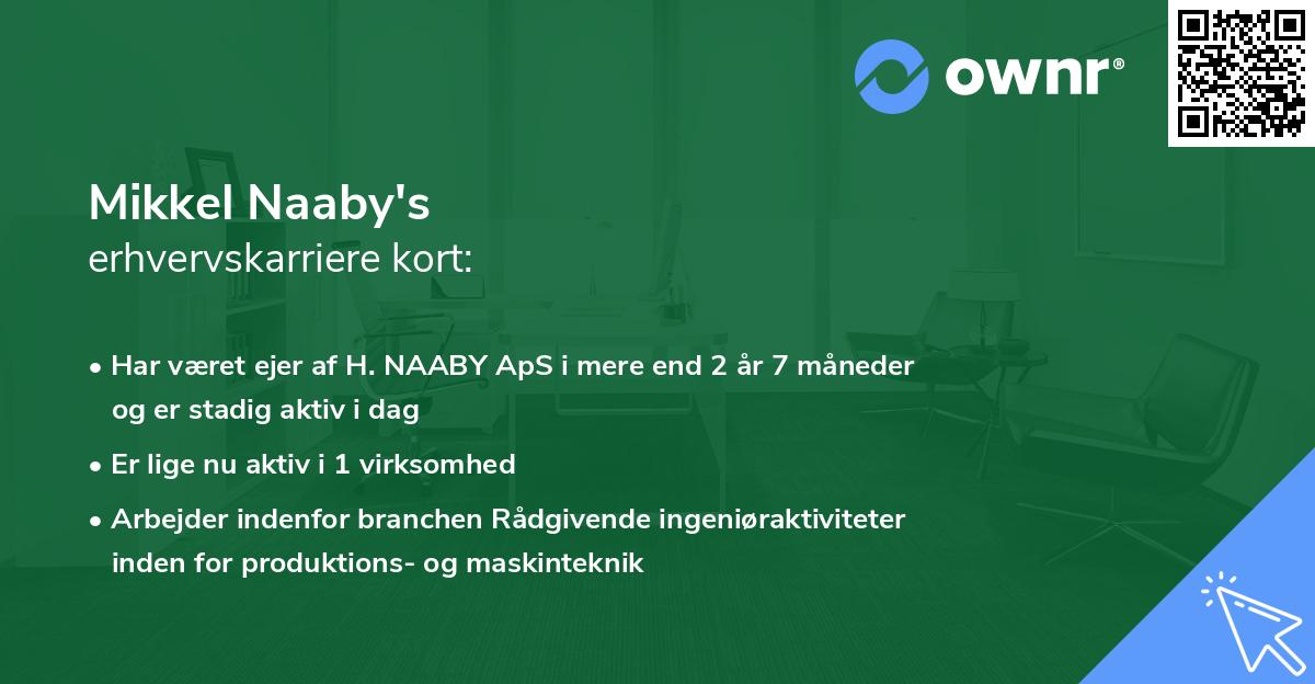 Mikkel Naaby's erhvervskarriere kort