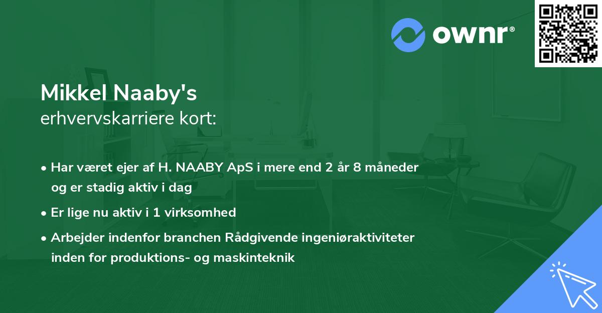 Mikkel Naaby's erhvervskarriere kort