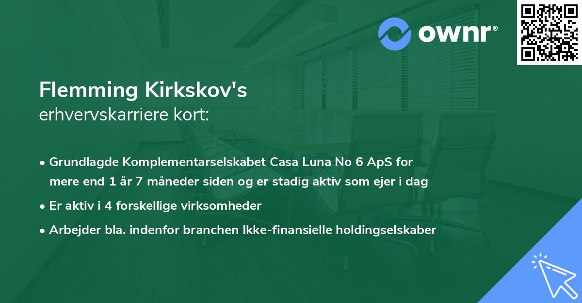 Flemming Kirkskov's erhvervskarriere kort